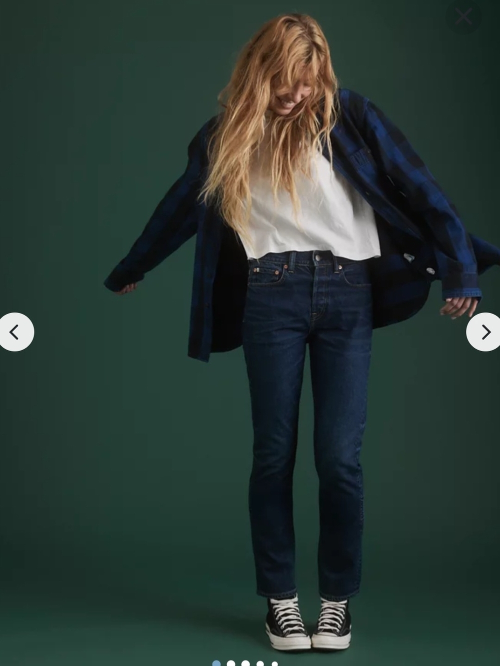 AE77 Classic High-Rise Dark Blue Women's Jeans Crop NWT